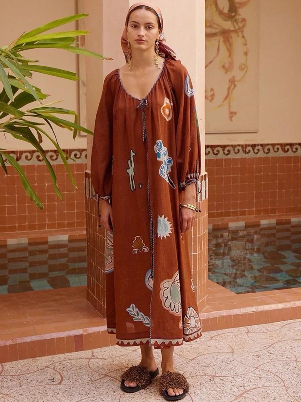 Alemais x LRNCE Laurence ramie and cotton maxi dress,2 4 6 8